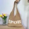 Bolsa Malasia Moda Retro Versátil Tejida Portátil Bolso de Hombro Transfronterizo Gran Capacidad Bolsa Tote Bolsa de Compras