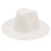 Sombrero de Paja de Color Sólido de Venta Caliente Transfronteriza para Mujer Sombrero Panamá Sombrero Jazz Sombrero de Playa Protección Solar Sombreros de Deseo