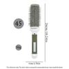Amazon nuevo en stock salón de peluquería tubo de aluminio gris peine de rodillo de cerámica peine para rizar el cabello peine herramienta para peinar el cabello peine