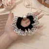 Elástico de Cabelo de Bolinhas Pérola Estilo Coreano, Alta Elasticidade, Corda de Cabelo Fashion, Elástico de Cabelo de Alta Qualidade para Rabo de Cavalo e Coque, Acessório de Cabelo Durável