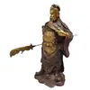 Varios tamaños latón Guan Gong cuchillo cuchillo oblicuo latón dorado Guan Gong Guan Yu estatua estatua de Buda pintada de dorado