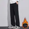 Directo del fabricante: Pantalones de forro polar para hombre, casuales y elegantes, con efecto adelgazante, buena caída y un corte recto moderno y holgado, perfectos para otoño e invierno