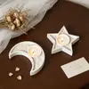 Portavelas Pentagrama Flor Luna Qi Puro Molde de Silicona DIY Yeso Bandeja de Aromaterapia Molde Base para Velas