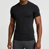 Comercio exterior transfronterizo Amazon primavera-verano ropa deportiva casual para hombre resistente al desgaste transpirable seda de hielo secado rápido cuello redondo camiseta ropa de fitness