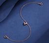 S925 prata mais ajuste de corrente longa universal corrente única fivela dupla cabeça 20CM colar de pérolas pulseira de puxar estendida colar