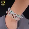Cadena Cubana Nueva de Plata S925 con Cadena de Diamante Europea y Americana, Conjunto Completo de Moissanita, Pulsera de Calavera Hip-Hop para Hombre con GRA