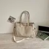 2026 Nova Bolsa Tote de Lona Elegante Minimalista de Grande Capacidade para Mulheres, Bolsa de Ombro Casual para o Dia a Dia Bolsa de Lona