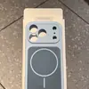 Funda Magnética de Silicona Líquida Adecuada para Apple 17Promax Cubierta Protectora con Agujeros Finos Mate Tipo Piel para Iphone16
