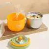 Taza de Desayuno Mini con Alto Atractivo Estético, Resistencia a Altas Temperaturas, Tapa y Cuchara, Taza de Ensalada Portátil para Trabajadores de Oficina, Taza para Fruta, Yogur y Avena