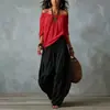 Moda Femenina Transfronteriza Europea y Americana Nueva 2026: Conjunto de Pantalones Casuales de Pierna Ancha de Gama Alta con Top de Color Sólido Hombros Descubiertos
