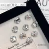 Rhinestones para decoración de uñas K9 con acabado blanco, sensación popular de internet, brillantes, sin base, decoraciones de uñas rectangulares blancas translúcidas con forma de huevo de paloma