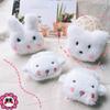Broche de Oso Blanco Sonrojado de Peluche Suave y Lindo, Pin de Muñeca de Conejo Sonrojado de Ovejita, Bolsa de Ropa, Decoración de Moda