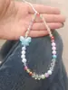 Novo cordão para celular feminino fresco doce corrente de contas ornamentos laço de amor acessórios de corrente para celular decoração de bolsa