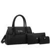 2026 Nova Bolsa Feminina Popular da Moda Europeia e Americana Bolsa Feminina de Ombro Único Portátil Bolsa Mãe-Filho Conjunto de Três Peças Bolsa Transversal Texturizada