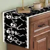 Amazon Halloween Caminero de Mesa Estampado de Lino Transfronterizo Nórdico Fiesta Festiva Decoración de Mesa de Sala de Estar Mantel Resistente al Calor