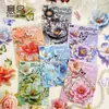 Paquete de Pegatinas para Mascotas Yiniao de Varios Tamaños, Serie Floral Dorada, 20 Pegatinas de Material con Temática Floral para Creación de Escenas, 6 Opciones para Elegir