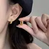Pendientes Pequeños de Cubo de Azúcar de Plata 925 Pendientes de Moño Cuadrado Perla Pendientes Franceses Lujo Ligero 2025 Nuevo Geométricos de Gama Alta