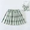 2025 Nueva Falda Plisada de Cuadros Uniforme JK Genuino para Niñas Estilo Universitario de Primavera Falda de Primavera Falda Corta de Verano