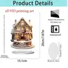Decoraciones de Año Nuevo transfronterizas, set de tren miniatura temático de Navidad, plano acrílico 2D, impermeable, adecuado para estudios, salas de estar y escritorios