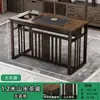 Mesa de chá e cadeira de varanda, combinação de novo escritório em estilo chinês, casa pequena, apartamento, mesa de chá Kung Fu, mesa de chá integrada para ferver água