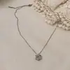 Colar de Aço Titânio com Zircônia Hexagonal, Design Feminino de Nicho, Versátil, Personalizado, High-End, Corrente de Clavícula Fashion e Tendência