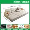 Novo sofá de couro elétrico para a sala de estar, couro bovino de camada superior moderno, funcional, extensível e dobrável, sofá-cama de uso duplo
