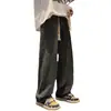 Jeans Retro Populares para Hombre, Pantalones de Verano Delgados de Pierna Ancha con Cordón, Estilo Americano High Street para Niños