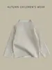Suéter Base de Forro Polar para Niñas 2026 Otoño/Invierno Nuevo Estilo Bebé Infantil Estilo Coreano Cuello SemiAlto Ropa Interior para Bebé Tejido