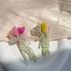 Broche de Tulipan Tricolor Hecho a Mano con Cuentas, Estilo Suave, Estilo Pastoral de Nicho, Pin Antiexposición, Decoración para Bolso, Accesorio para Ropa