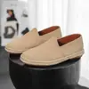 X615 Mocasines Nuevos para Hombre, Zapatos de Pescador de Gamuza, Zapatos Slip-On Perezosos, Zapatos Casuales de Negocios para Hombre