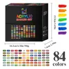 Marcador Acrílico Tipo Válvula con Punta Acrílica Set de 84 Colores Bolígrafo de Dibujo para Estudiantes Bolígrafo de Graffiti para DIY 0.7