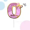 Números Calientes de Venta Transfronteriza 0-9 Adornos para Pastel de Cumpleaños para la Fiesta de Cumpleaños de Niños Decoración de Mesa de Postres