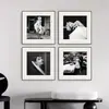 Pinturas Decorativas de Personajes en Blanco y Negro de Hepburn y Monroe Mueblería de Salón de Belleza Pinturas de Pared Artísticas Arte de Pared de Fondo para Sofá Simple