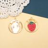 Accesorios de joyería DIY de frutas fresa cereza sandía verano fresco anillo aleación goteo pendientes colgante collar