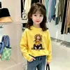 2026 Nova Camiseta de Algodão com Manga Longa e Estampa de Desenho Animado, Fashion e Fofa, para Crianças Maiores no Outono