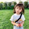 Camiseta de Verano para Niños 100% Algodón Manga Corta Color Sólido Estampado de Dibujos Animados Niñas Estilo Occidental Lindo Nuevo Moderno Ropa para Niños