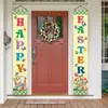 Nuevo Couplet de Pascua Personalizado Bandera Banner Transfronterizo de Amazon Decoración para Fiesta Festiva Huevo de Pascua Conejo Cortina de Puerta