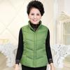 Chaleco de otoño e invierno para mujeres de mediana edad y mayores, ropa para madres, chaqueta acolchada de algodón de talla extra grande y gruesa, abrigo de algodón de plumón, ropa de cuello alto corto y cálido.