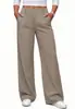 Pantalones anchos de otoño para mujer transfronterizos europeos y americanos, ropa casual de negocios, pantalones casuales, pantalones largos de moda de cintura alta para ir al trabajo, hechos de tela Lyocell