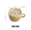 Taza de cerámica con dibujos animados de estilo japonés con tapa, taza de agua con forma de animal, taza de gato, taza de café de alto valor al por mayor