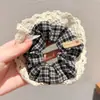 Scrunchie de Alta Qualidade e Alta Elasticidade Estilo Francês para Mulheres, Gravata de Cabelo Lenço Quadrado Grande Durável, Elástico de Cabelo Florido Estilo Delicado