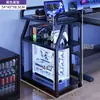 Soporte Móvil Multifuncional de Doble Capa para Host de Computadora, Carrito Pequeño de Almacenamiento Simple para el Hogar