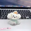 Cachecol de Pelúcia de Desenho Animado Fofo Pingente de Cachorrinho Boneca de Pelúcia Broche Acessórios Pingente de Bolsa de Casal