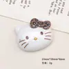 Acessórios de Resina Cartoon DIY Estampa de Leopardo Cabeça de Gato Cola de Chantilly Grampo de Cabelo Capa de Celular Fivela de Sapato Chaveiro Pingente Acessórios
