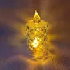 Luz de Vela Digital LED Vela Fantasía Lágrimas Transparentes Cera de Té Romántica Decoración ins para Ambiente Luz Decorativa Navideña