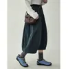 Falda Elástica de Cintura Estilo Japonés Beidao para Mujer, Nuevo Diseño Primavera y Otoño, Falda de Botones Florales, Falda de Trabajo para Verano