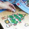 Novos Adesivos DIY de Natal de Desenho Animado Infantil da Amazon Transfronteiriça Papai Noel Boneco de Neve Adesivos de Expressão Fofa