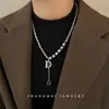 Cadena de Suéter para Otoño e Invierno, No Hay Necesidad de Quitarse el Collar de Moda al Dormir, Lujo Accesible de Nicho de Gama Alta Estilo Largo con Accesorios de Camiseta Básica de Moda