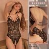 1015 lencería sexy para mujer talla grande sexy mameluco transparente encaje calado uniforme de tentación abierto libre de traje