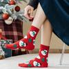 Calcetines navideños transfronterizos, calcetines de tubo para hombres y mujeres, lindas medias de marea de dibujos animados ins, otoño e invierno, marca Tide de algodón, calle roja
